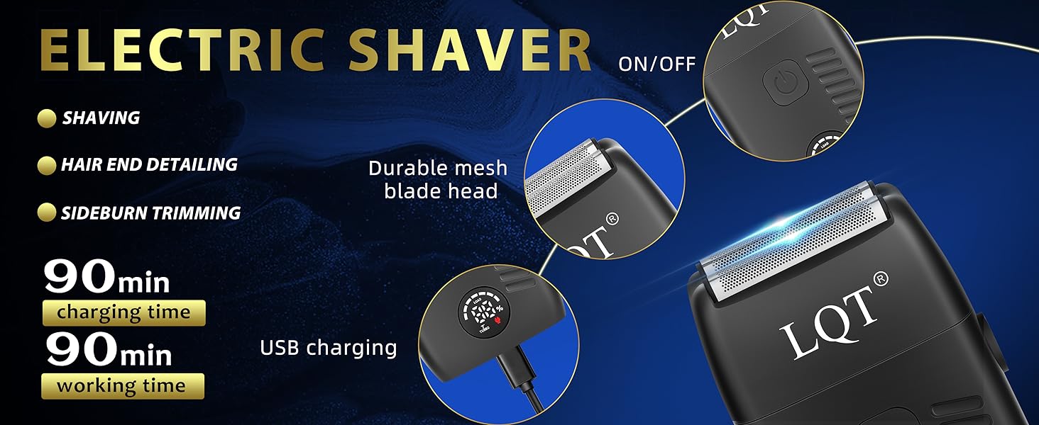 Electric Foil Shaver for Men 3-Piece