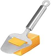 Sequence of images showing a metallic scraping tool with orange surface being demonstrated in various positions and angles.