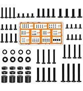 Alrhipvm Universal TV Mounting Hardware Screws Kit with Box - Includes M4 M5 M6 M8 Screws, Washer...
