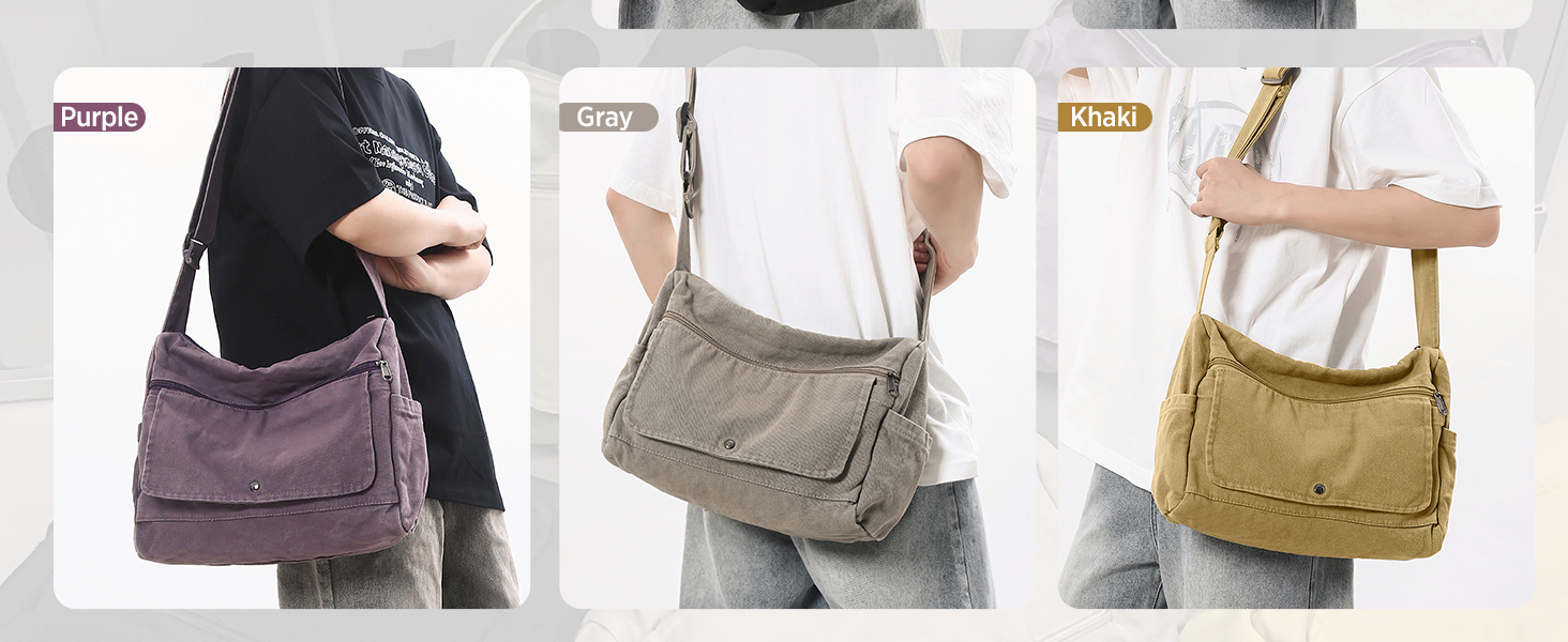 Canvas Crossbody Bag Messenger Bag