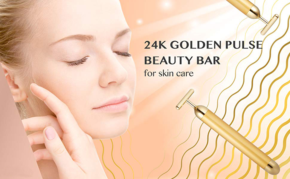 beauty bar 24k golden facial massager