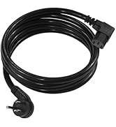 6FT Replacement Computer Monitor Power Cord - Low Profile Flat Plug NEMA 5-15P to Right Angle C13...