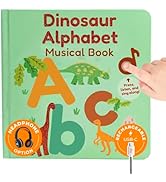 Cali's Books Dinosaur Alphabet Book Toddlers 1-3 - Dino ABC, Headphone Jack, Musical Books Kids, ...