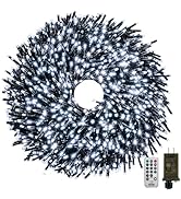 50FT 1000 LED Christmas Cluster Lights, Firecracker String Lights with Remote &amp; 8 Modes &amp; Timer, ...