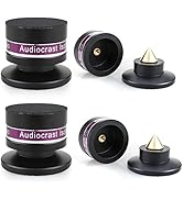 Tertullus 4 Pcs Aluminum Speaker Spike+Speaker Isolation Feet Top Pad Turntable Isolation Feet fo...