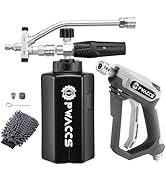 PWACCS Pressure Washer Foam Gun with Dual Connector Accessory, Short Power Washer Gun Foam Cannon...