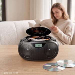 Nextron Portable CD Player Boombox with CD Player