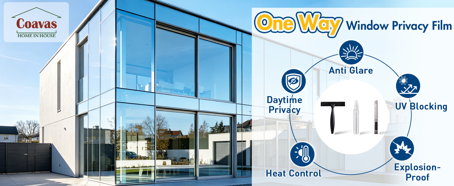 One way privacy window film
