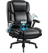 Big and Tall Office Chair 600LBS, Heavy Duty Office Chair for Heavy People, High Back Executive O...