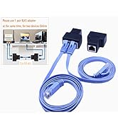 (1-Pair) RJ45 Splitter Adapter,SinLoon Ethernet Cable Splitter Cat5, Cat5e, Cat6, Cat7,RJ45 Net...