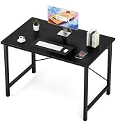 Sweetcrispy Small Computer Office Desk 40 Inch Student Study Writing Work with Metal Frame Wood T...