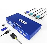 KAGO 8K HDMI KVM Switch 2 Port - 3 USB 3.0 Selecter for 2 Computers Share Keyboard Mouse Printer,...