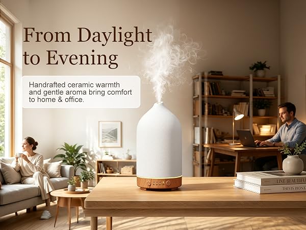 200ML Ceramic Essential Oil Diffuser for Home, Stone Diffuser