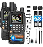 TIDRADIO TD-H3 Ham Radio Type C &amp; Wireless Programming(4PCS Batteries),8-Band Long Range Walkie W...