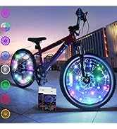 TINANA 2 Tire Pack LED Bike Wheel Lights Ultra Bright Waterproof Bicycle Spoke Lights Cycling Dec...