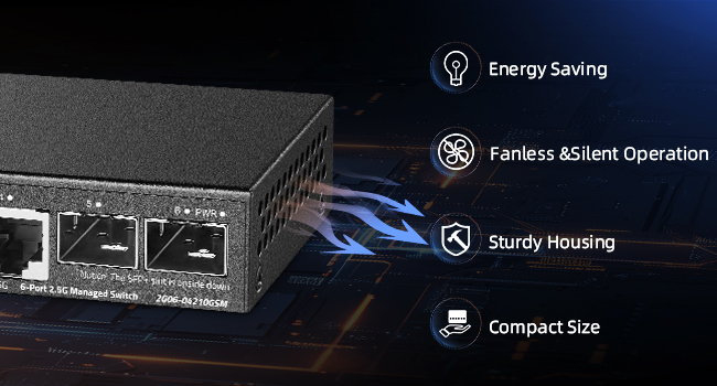 4-Port 2.5G Ethernet Switch with 2-Port 10G SFP+