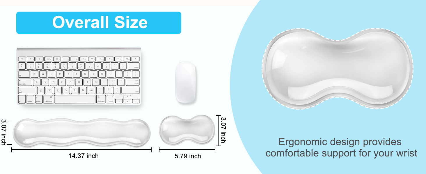 Ergonomic Mouse Pad and Keyboard Wrist Rest