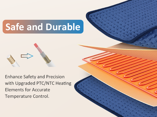 safe and durable heating pad