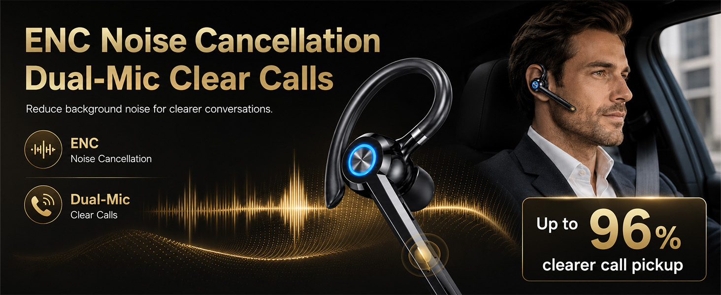 wireless headset with mic for work