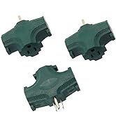 ETL Listed 3 Outlet Grounding Adapter, BTU Three Plug Outlet Adapter Splitter, Heavy Duty Grounde...