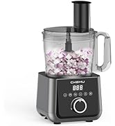 CKemu Smart Food Processor and Vegetable Chopper, 12 Cup Bowl, 6 Functions for Chopping, Slicing,...