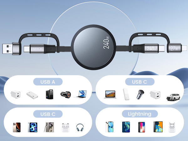 Retractable USB-C Cable