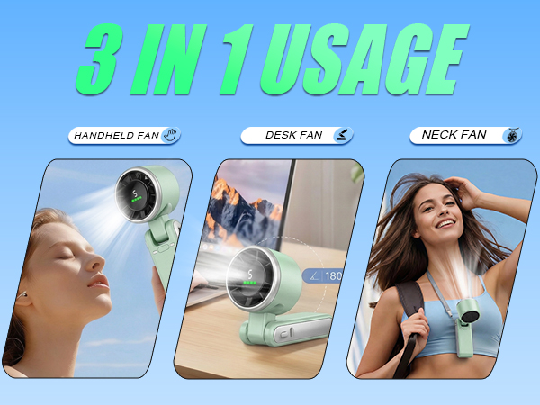 handheld fan desk fan neck fan