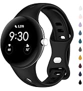 Eiavike Slim Bands Compatible with Google Pixel Watch Band Adjustable Breathable Soft Silicone Sp...