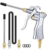 JASTIND Air Blow Gun with Adjustable Brass Air Nozzle, 2 Pcs Steel Extensions and 13.7 Inch Flexi...