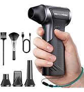 T150 Compressed Air Duster, 110000RPM Cordless Air Duster Rechargeable, 3-Gear Adjustable, Mini B...