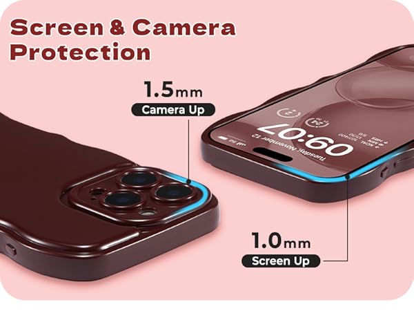  wave frame case wavy cute case beige case girly case Aesthetic Phone Case slim case thin case