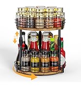 Across-Star Lazy-Susan-Organizer-Spice-Rack, 2-Tier Rotating Spice Organizer For Kitchen-Cabinet-...