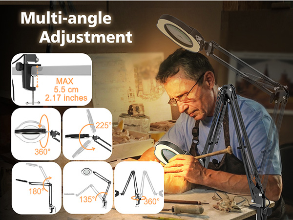 Magnifying Glass with Light and Stand