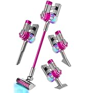BLAXTEM 4-in-1 Kids Toy Vacuum That Works with Suction, Electric Toy Toddler Vacuum Cleaner for C...