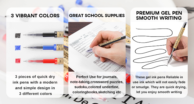 RIANCY Gel Ink Pens,0.35 mm Extra Fine Point Pen Smooth Writing
