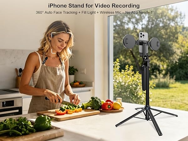auto face tracking tripod 360 rotation with stand