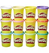 Play-Doh Pastel Colors Bulk 12-Pack of 4-Ounce Cans, Party Favors, Easter Basket Stuffers for Gir...
