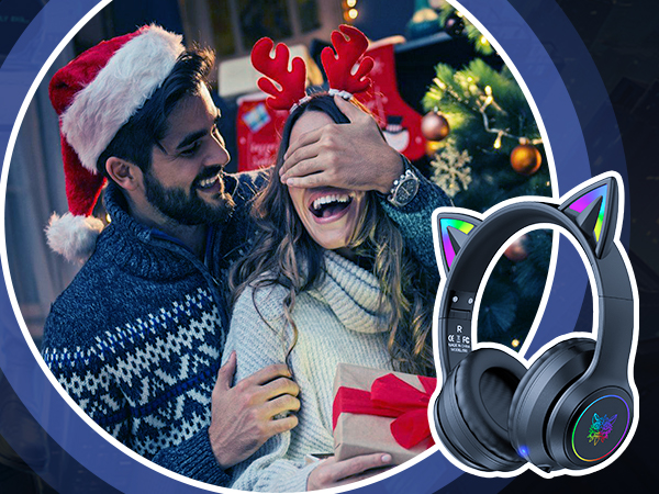 cat ear headphone bluetooth for girl women wifi toddler kids niece