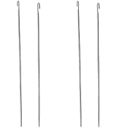 4Pcs Metal Beading Needles Bead Crochet Hooks Beaded Needles Steel Wood Bead Needle Threader Jewe...