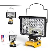 Cordless LED Light for Dewalt Light 20V Max LED Work Light, LIVOWALNY 68W 6800LM 5