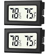 JEDEW 2 Pack Mini Digital Hygrometer Thermometer Gauge, Indoor Outdoor Temperature Humidity Meter...