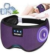 TOPOINT Bluetooth Sleep Eye Mask Wireless Headphones, Sleeping Eye Cover Travel Music Headsets wi...