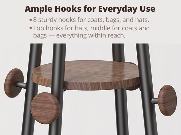 8 sturdy hooks