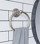 Design House 538355 Calisto Wall-Mounted Towel Ring, Satin Nickel, One Size