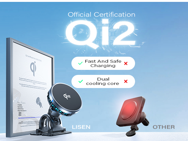 Qi2 15W MagSafe Car Mount Charger