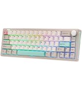 EPOMAKER TH65 Wireless Mechanical Gaming Keyboard with Knob &amp; 8000mAh | Adjustable Kickstand for ...