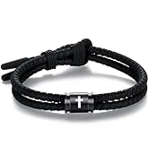 Metzm Silicone Cross Rope Bracelets for Men Women, Adjustable Waterproof Men's Rubber Sport Band ...