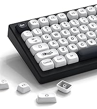 Womier Keycaps - Pink Cute PBT Keycaps MOA Dye-Sublimation 60 65 75 100 Percent, Custom Key caps Set...