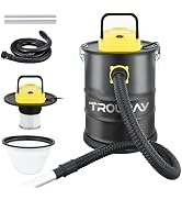 TROURAY Ash Vacuum Cleaner,2.6 Gallon Heat-Resistant Lightweight Canister Vac Cleaners with 800W ...