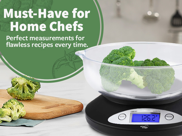 Smart Weigh Digital Kitchen Scale must have home chefs broccoli